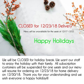 Close for 12/23 Delivery