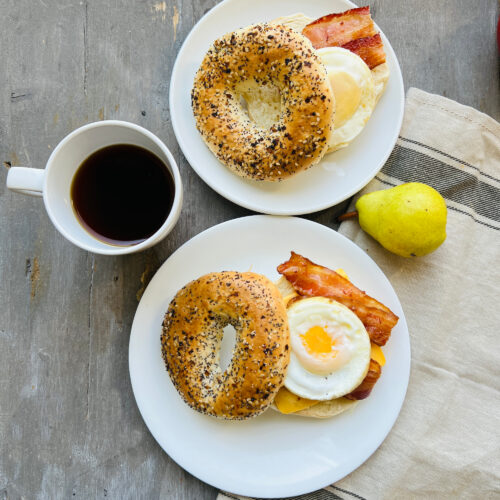 Sandwiches(2): Bacon and egg on Everything bagel