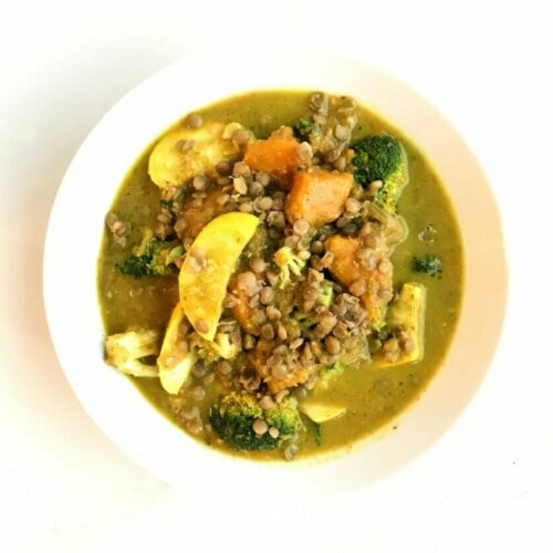 Vegan/Vegetarian: butternut squash curry with lentil