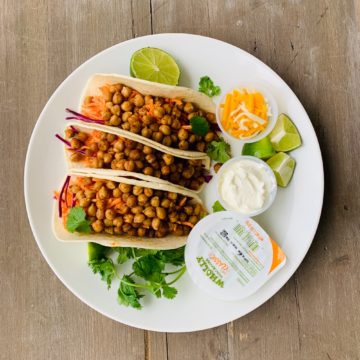 Vegan/Vegetarian: chick pea tacos