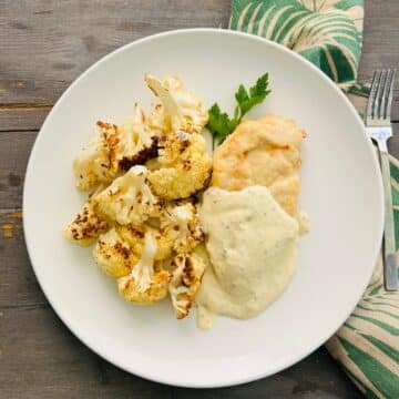 Dijon chicken with cauliflower