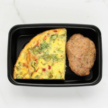 Breakfast: Baked frittata with turkey sausage