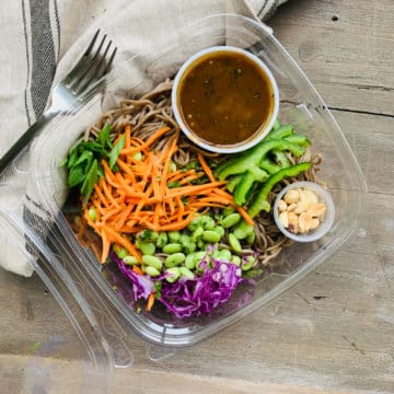 Vegan/Vegetarian: Peanut ginger soba noodle salad