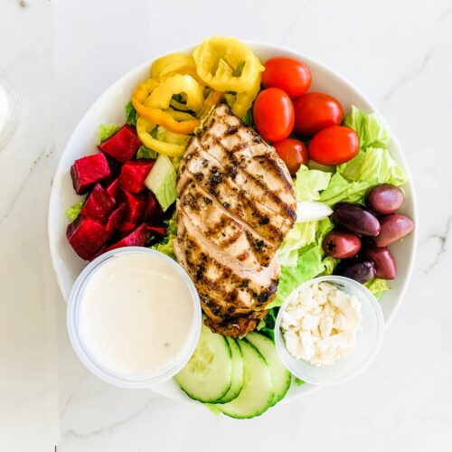 Salad: Greek salad with grilled chicken