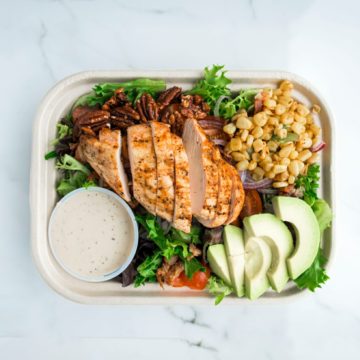 Salad: Honey Mustard Chicken, Bacon, and Avocado Salad