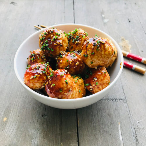 Honey sriracha chicken meatballs