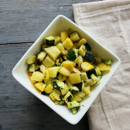 Roasted zucchini and squash