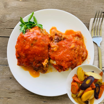 Italian braised chicken w/ roasted carrot