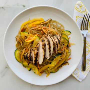 Korean sweet potato noodle (Japchae )