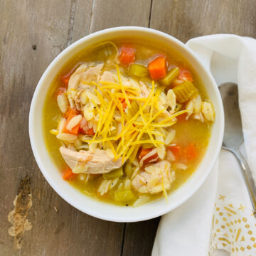 Soup: Lemony chicken orzo