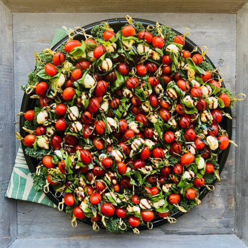 Christmas: Mozzarella & Tomato Skewers