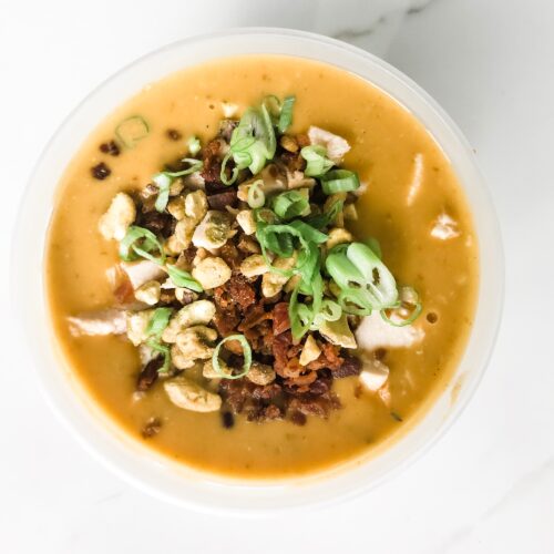 Pistachio butternut squash soup