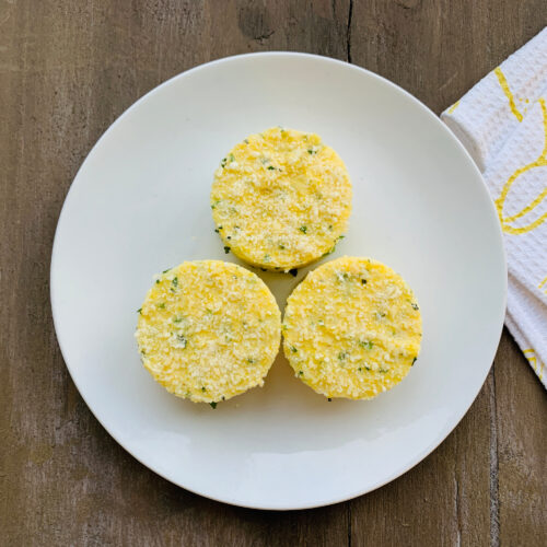 Herb polenta cakes