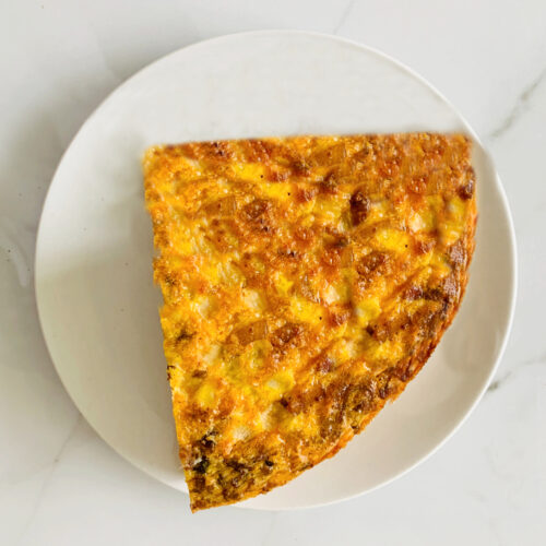 Breakfast:  Potato bacon cheddar frittata