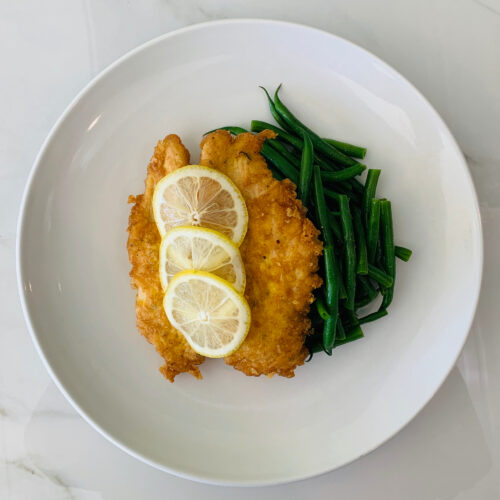 Chicken Romano with french green beans