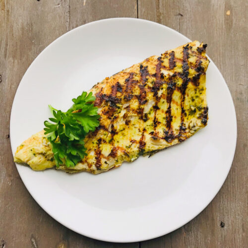 Grilled Mediterranean style mackerel