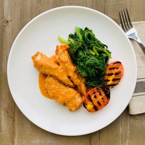 Creamy sundried tomato chicken with broccoli