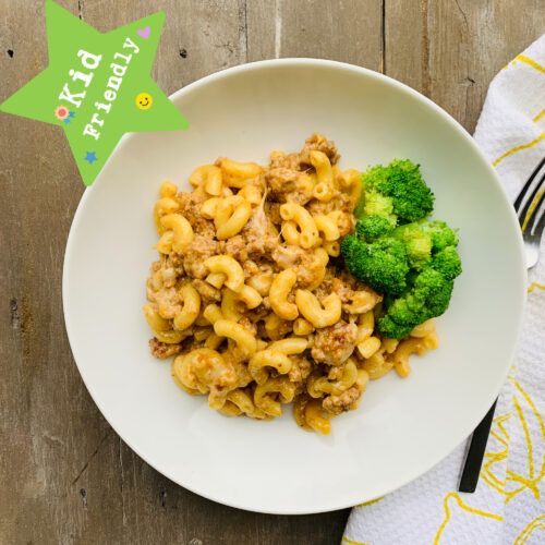 Kid's Menu: Cheesy turkey taco pasta