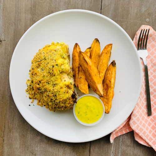 Vegan: Tahini roasted cauliflower wedges