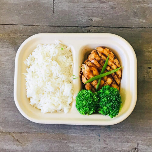 Kid's Menu: Teriyaki glazed chicken and broccoli