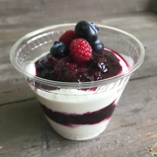 Triple berry yogurt parfait