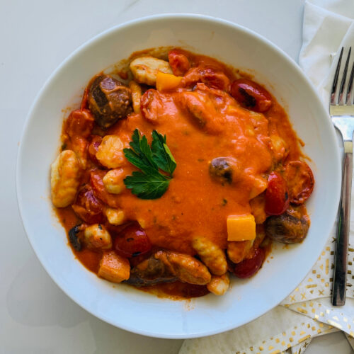 Vegetarian: Creamy sun-dried tomato gnocchi