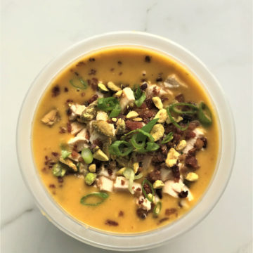 Pistachio butternut squash soup