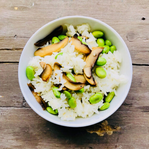 Edamame & shiitake rice