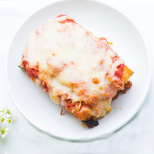 Vegetarian: three cheese lasagna