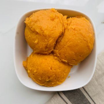 Mashed sweet potato