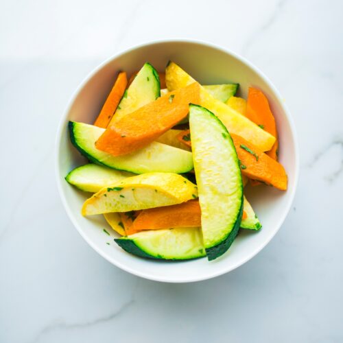 Roasted zucchini and squash