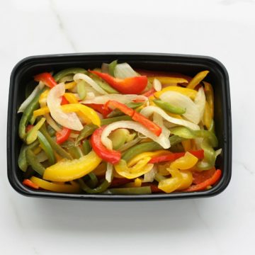 Sauteed pepper and onion