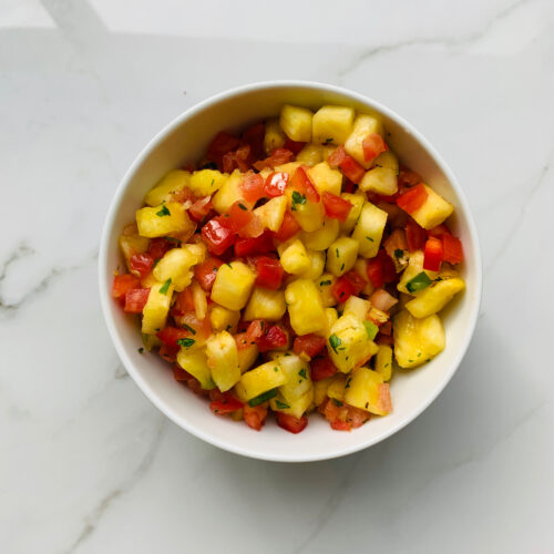 Pineapple and corn salsa