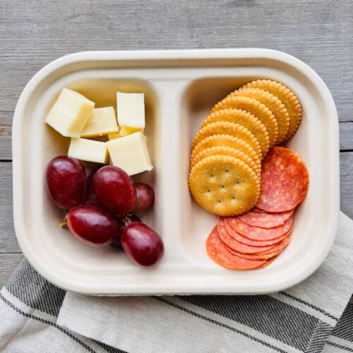Snack Pack: Pepperoni, Mozzarella Cubes, Ritz Crackers and grapes